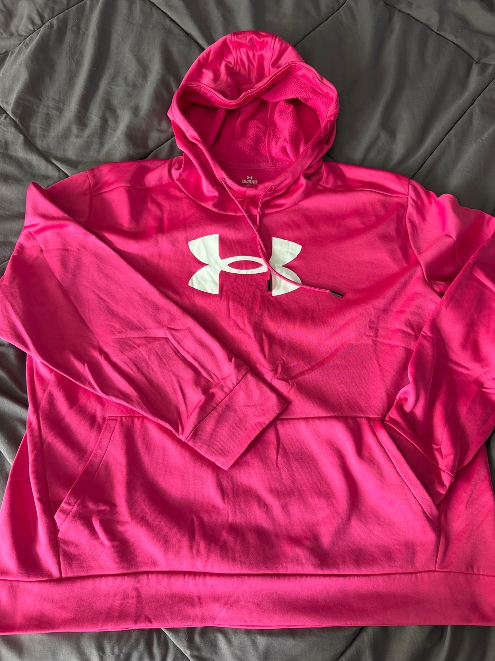 Under Armour Women's Hot Pink Logo Hoodie Sweatshirt 2 XL